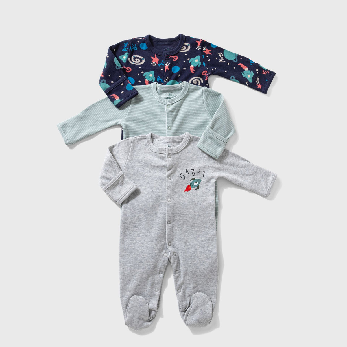 Ninos Kids storeRocket 3 - Pack BodysuitRompers & SleepsuitsNINOS
