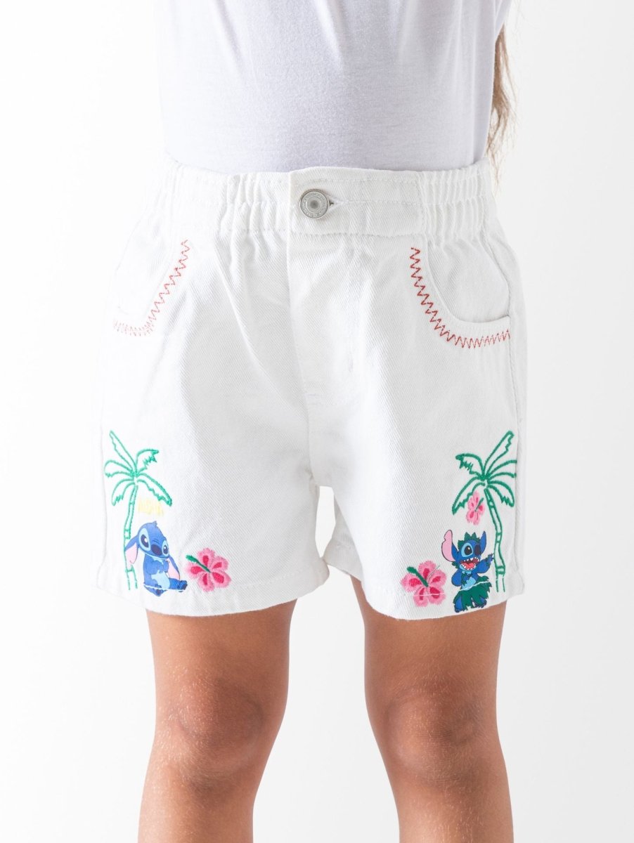 Ninos Kids storeGirls' White Stitch Gabardine ShortsShortsNINOS
