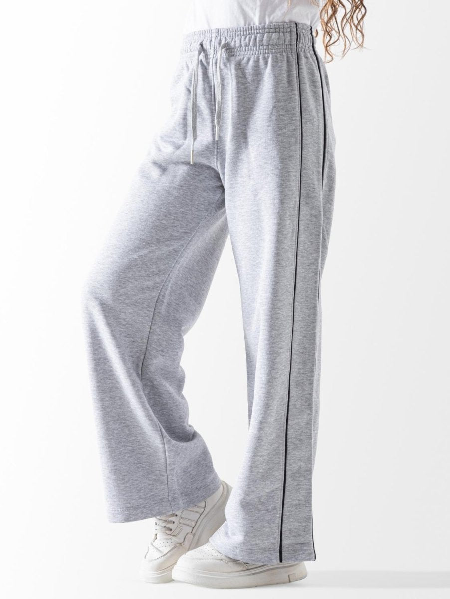 Ninos Kids storeUnisex Grey Piping Wide Leg SweatpantssweatpantsNINOS
