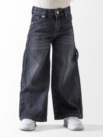 Ninos Kids storeGirls' Black Denim Wide Leg JeansJeans pantsNINOS