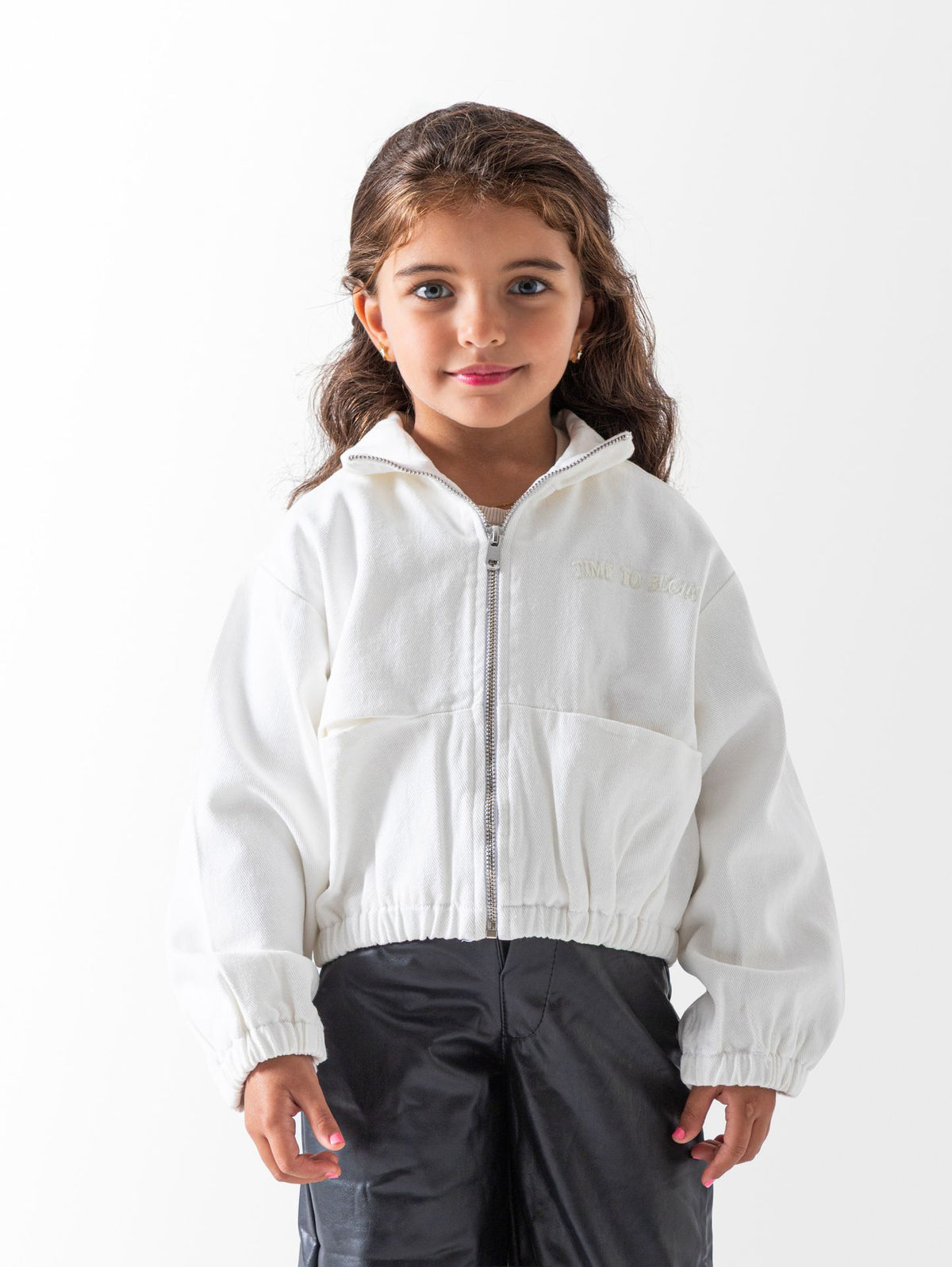 Ninos Kids storeGirls' White Gabardine JacketJacketsNINOS
