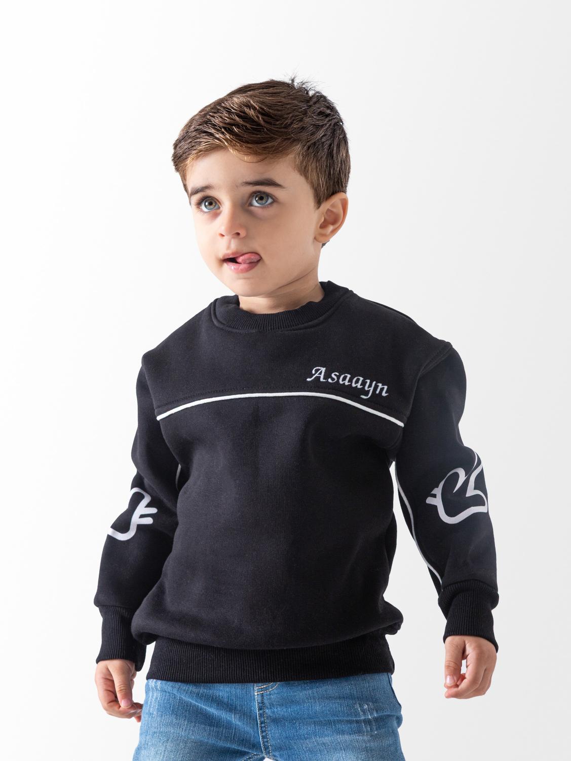Ninos Kids storeBoys' Black Asaayn SweatshirtSweatshirtsNINOS