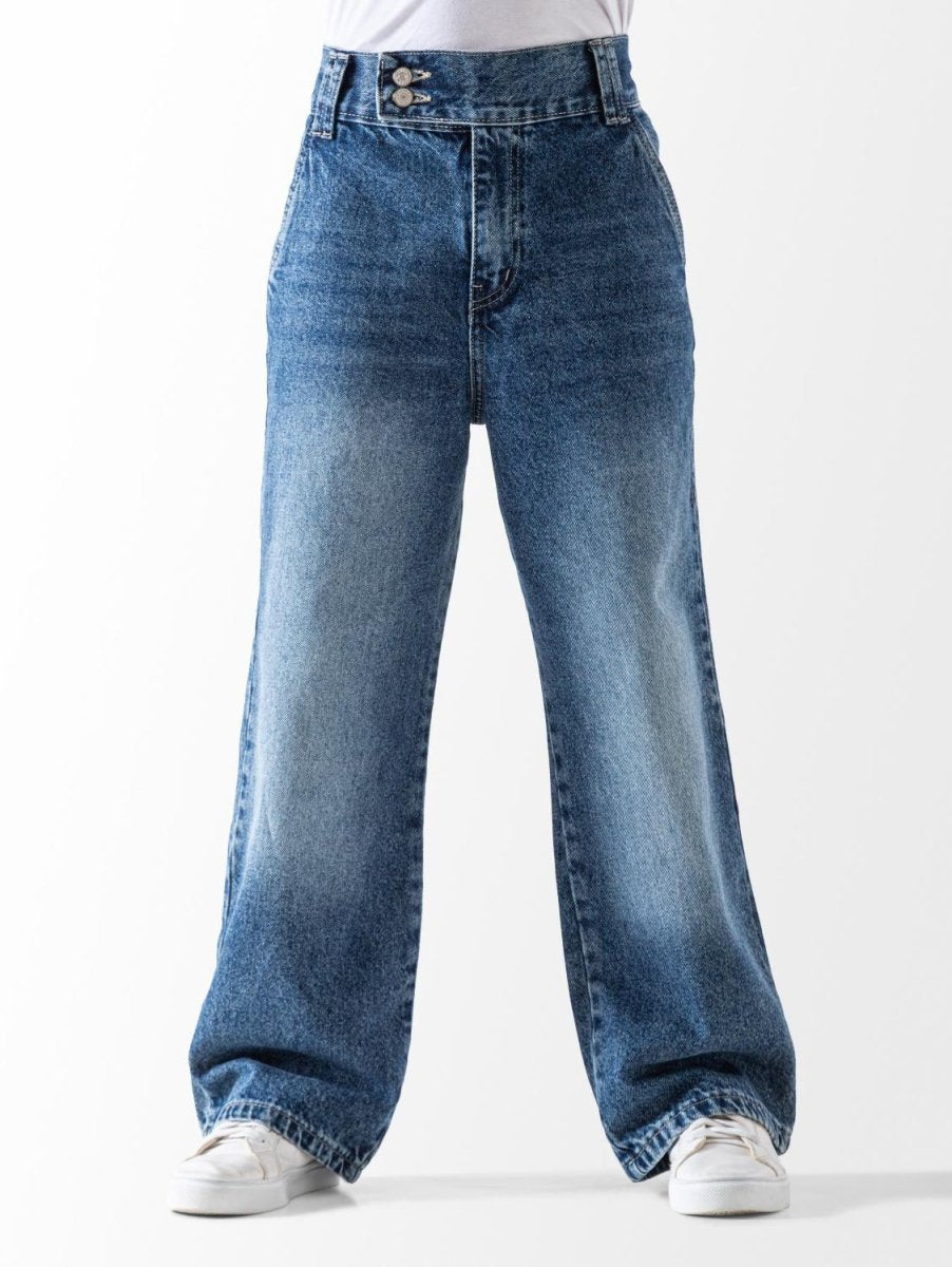 Ninos Kids storeGirls' Dark Denim Wide Leg JeansJeans pantsNINOS