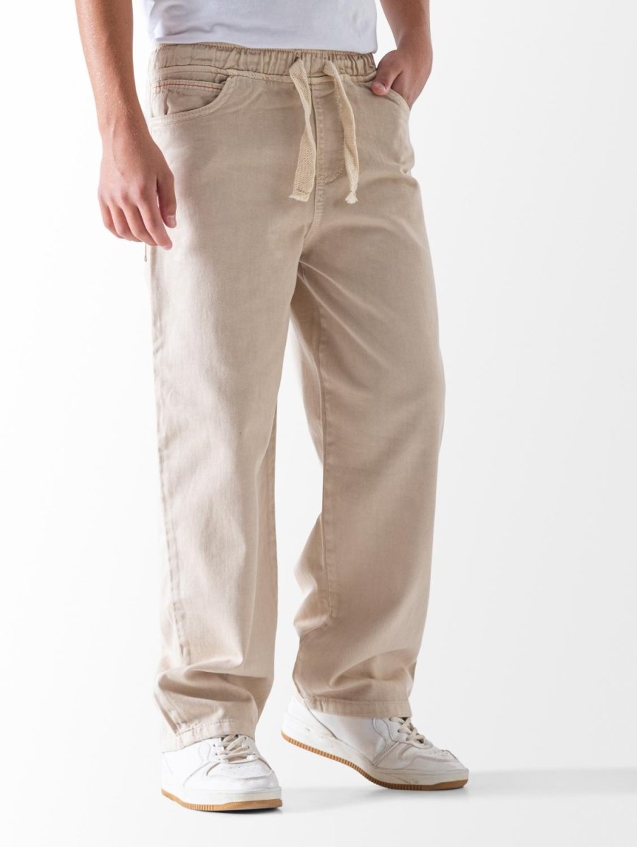 Ninos Kids storeBoys' Beige Wide Leg Gabardine PantsTrousers & PantsNINOS
