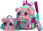 Ninos Kids storeCute Bear 3PCS BackpackBag set طقم شنط مدرسةJasmin