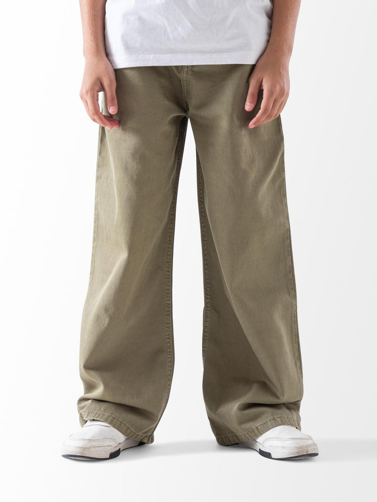 Wide Leg Gabardine Pants