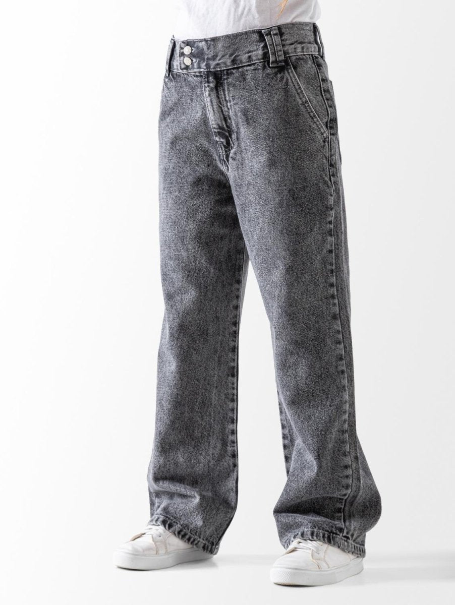Ninos Kids storeGirls' Grey Wide Leg JeansJeans pantsNINOS