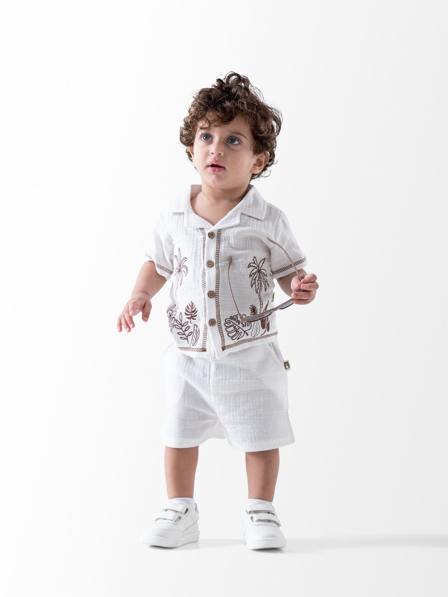 Ninos Kids storePalms 3PCS Short Setطقم خروجGeneric