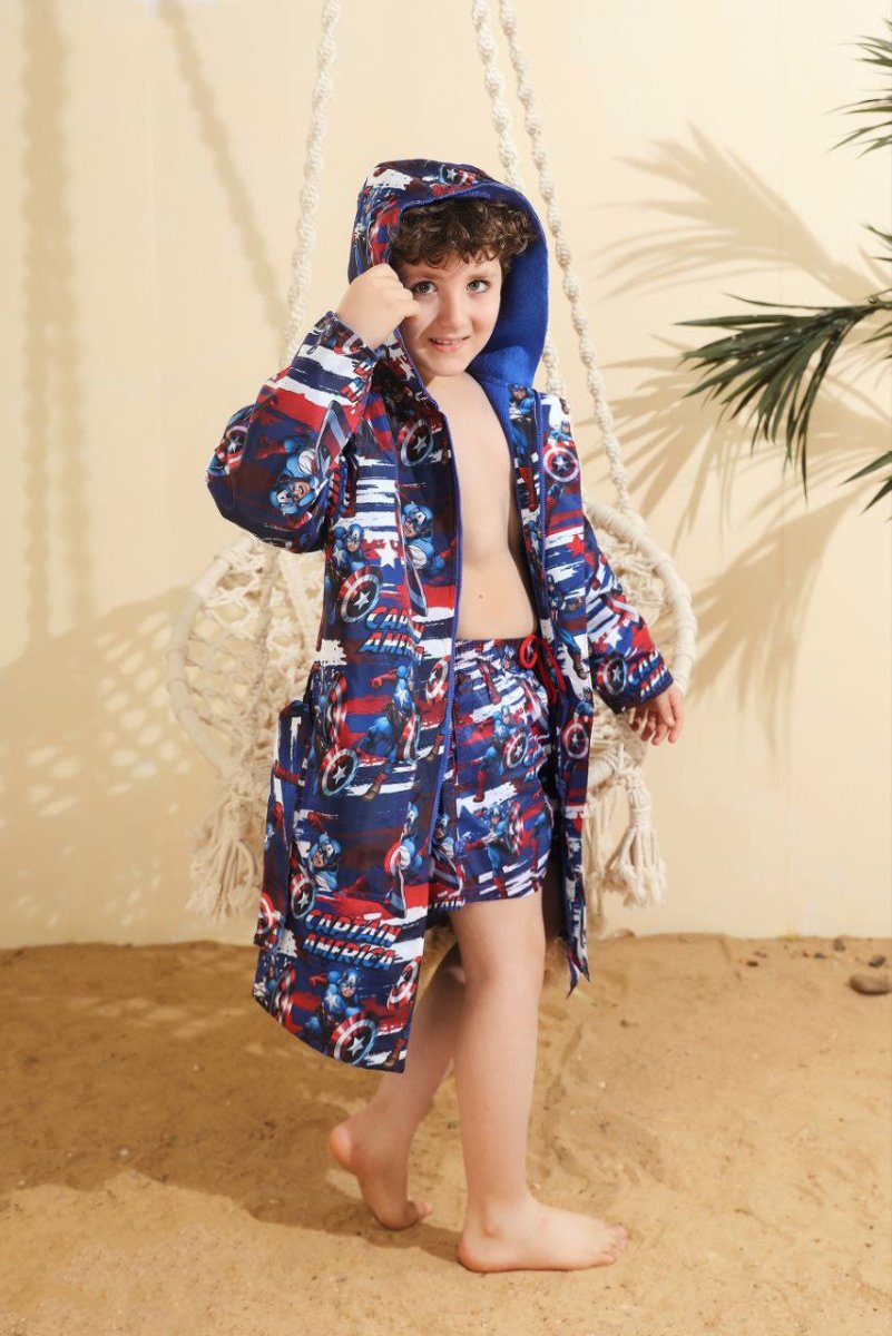 Ninos Kids storeCaptain American Swimming RobeSwim RobeI Wear