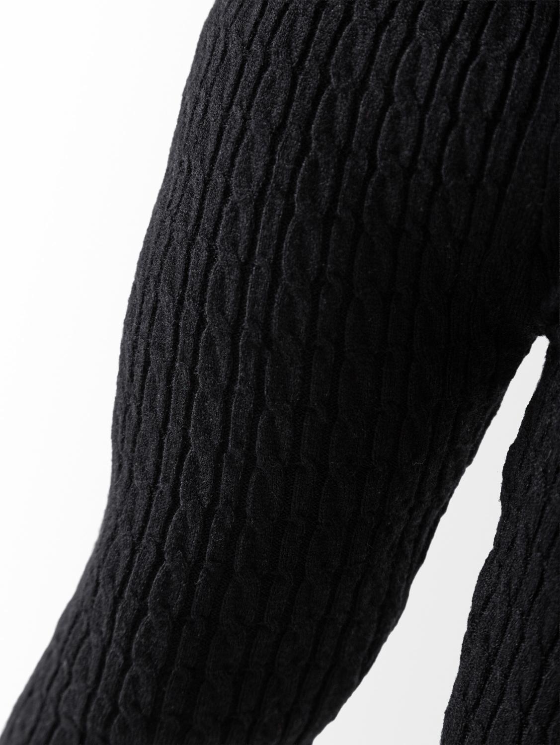 Ninos Kids storeBaby Girls' Black Braided Knit LeggingsLeggingsNINOS