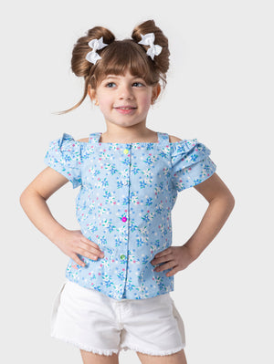 Flower Off Shoulder Blouse