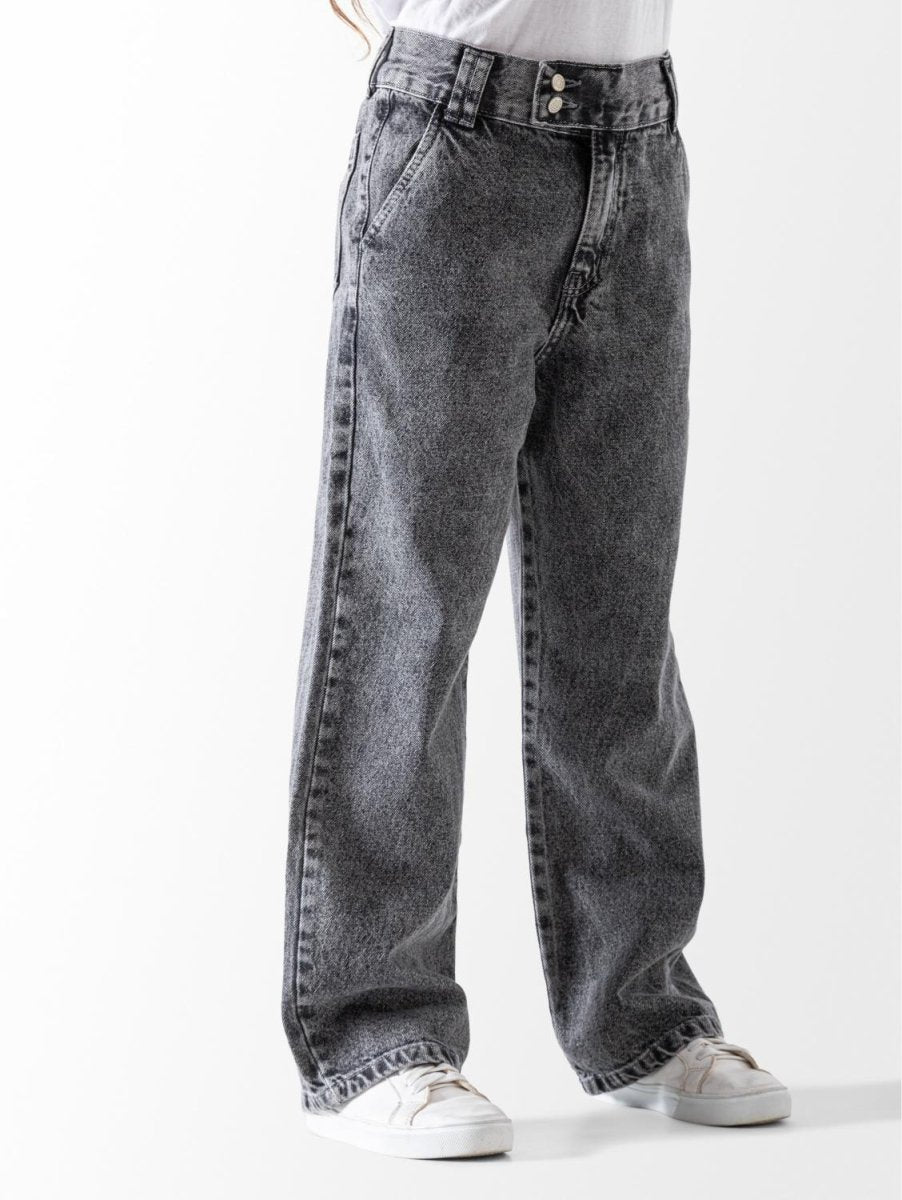 Ninos Kids storeGirls' Grey Wide Leg JeansJeans pantsNINOS