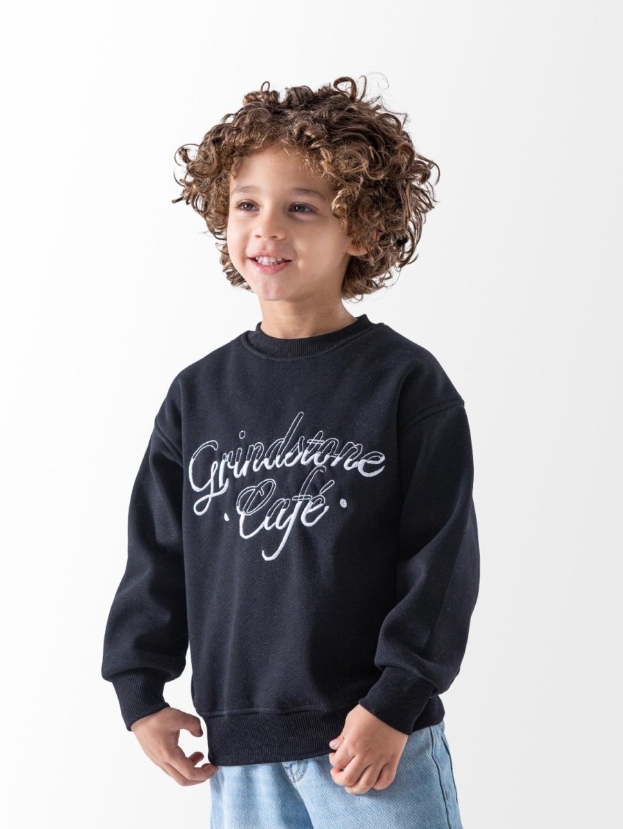 Ninos Kids storeBoys' Black Café SweatshirtSweatshirtsNINOS