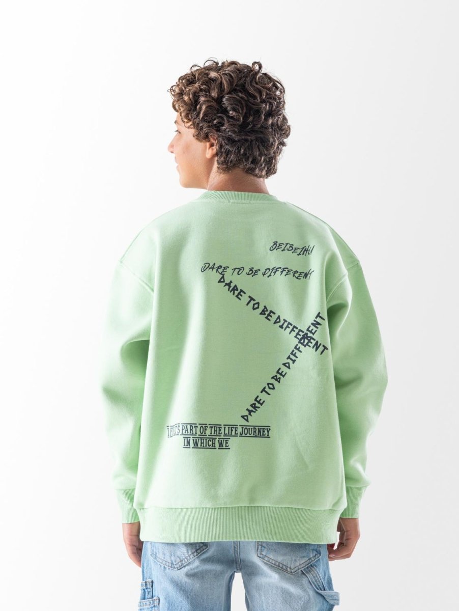 Ninos Kids storeBoys' Apple Green Words SweatshirtSweatshirtsNINOS