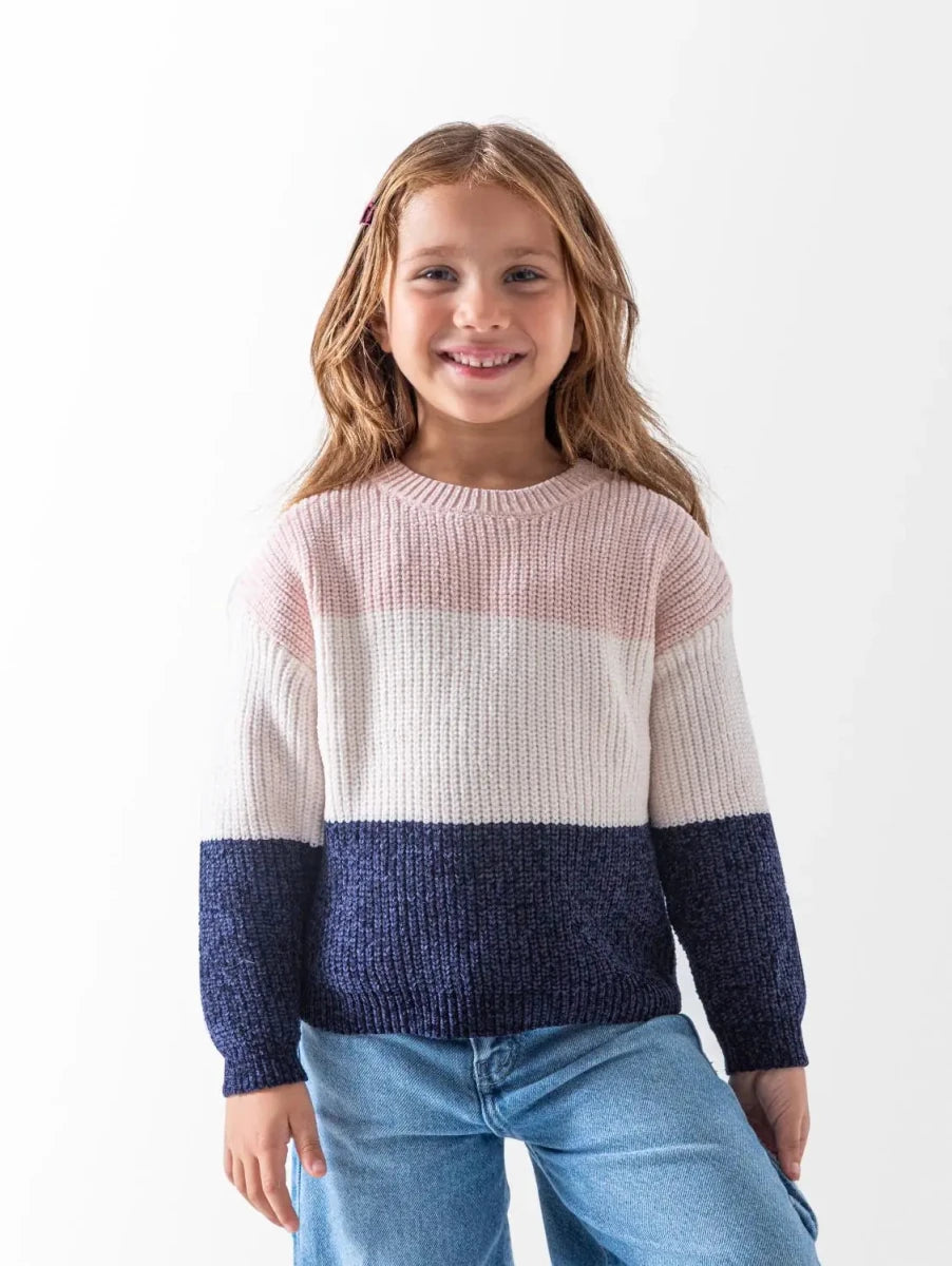 Ninos Kids storeGirls' Pink Striped PulloverPulloversNINOS