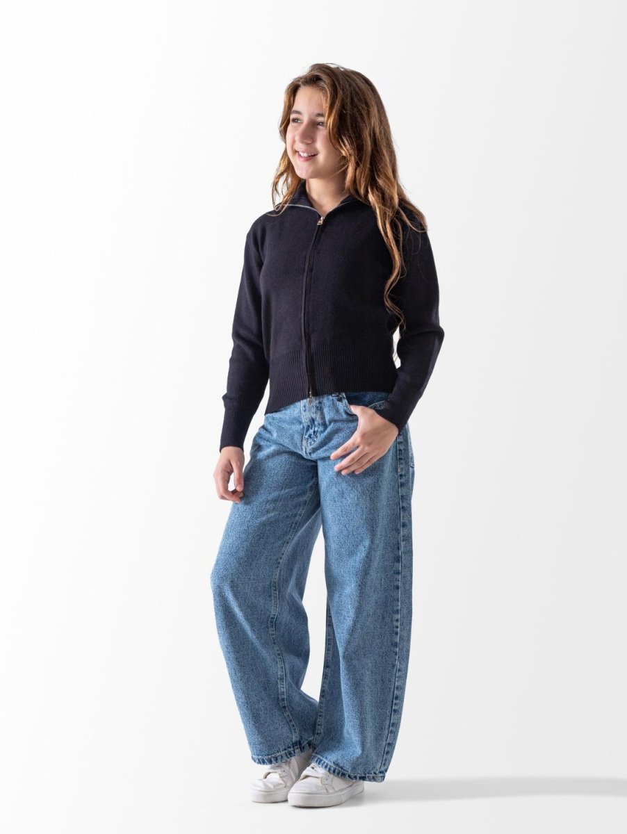 Ninos Kids storeGirls' Black Knitted PulloverPulloversNINOS