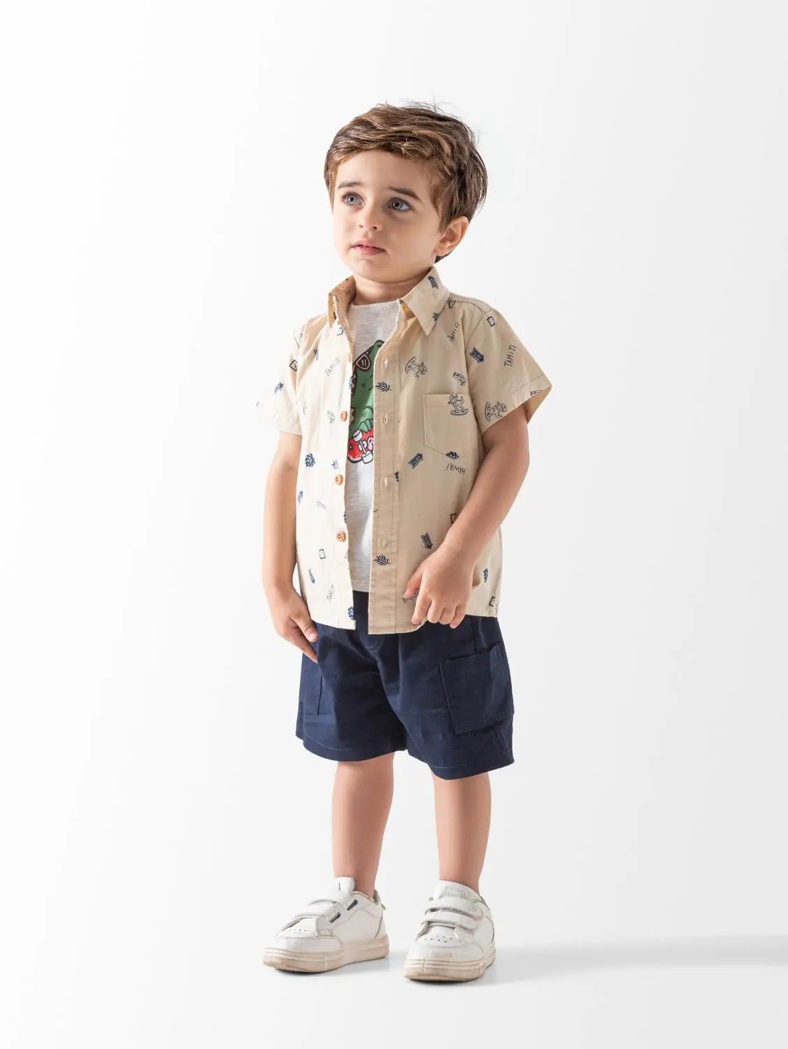 Ninos Kids storeHawaii 3PCS Short Setطقم خروجCHINA