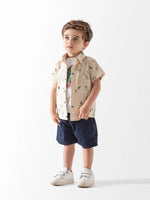 Ninos Kids storeHawaii 3PCS Short Setطقم خروجCHINA