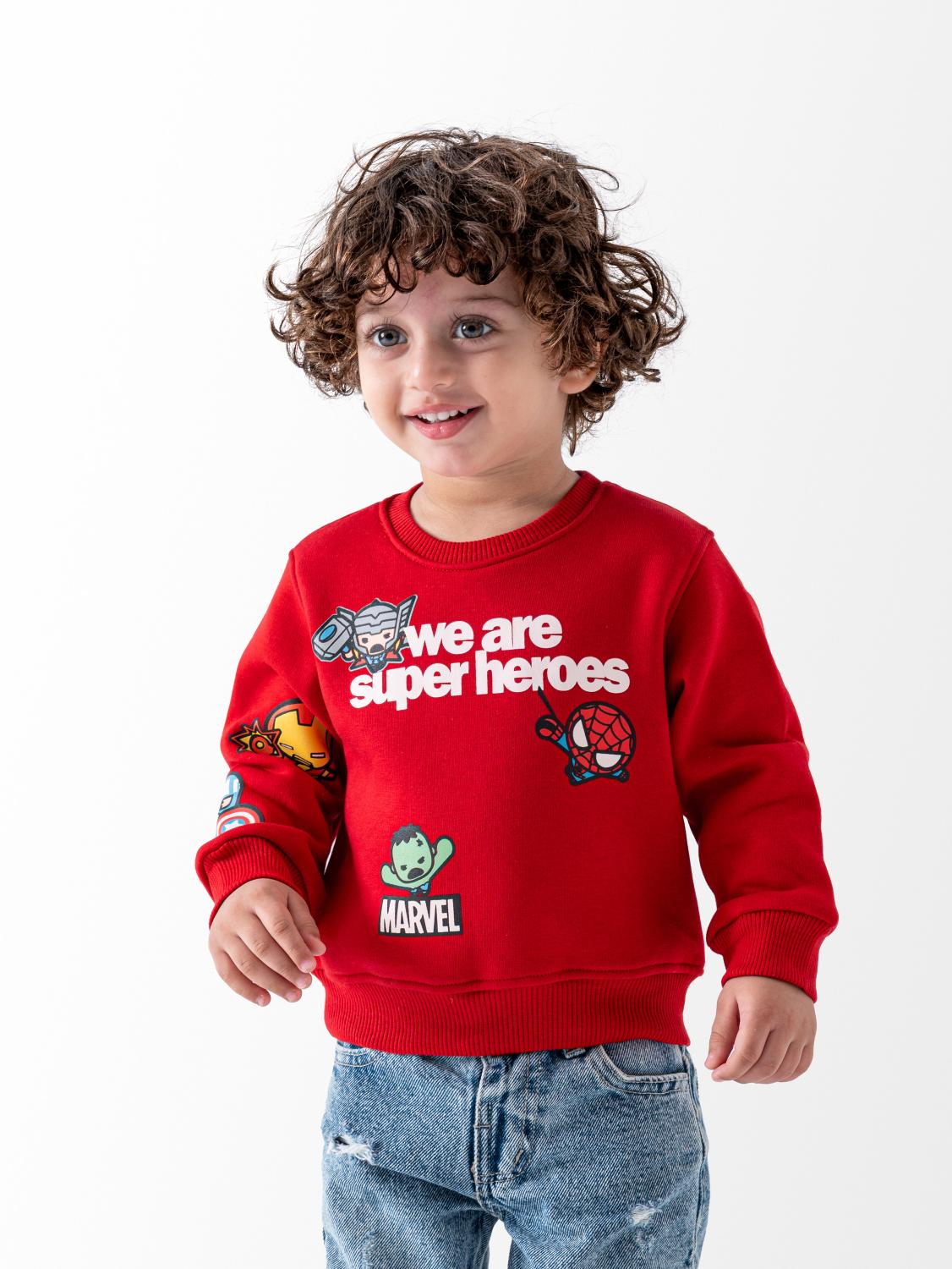 Ninos Kids storeBoys' Red Super Heroes SweatshirtSweatshirtsNINOS
