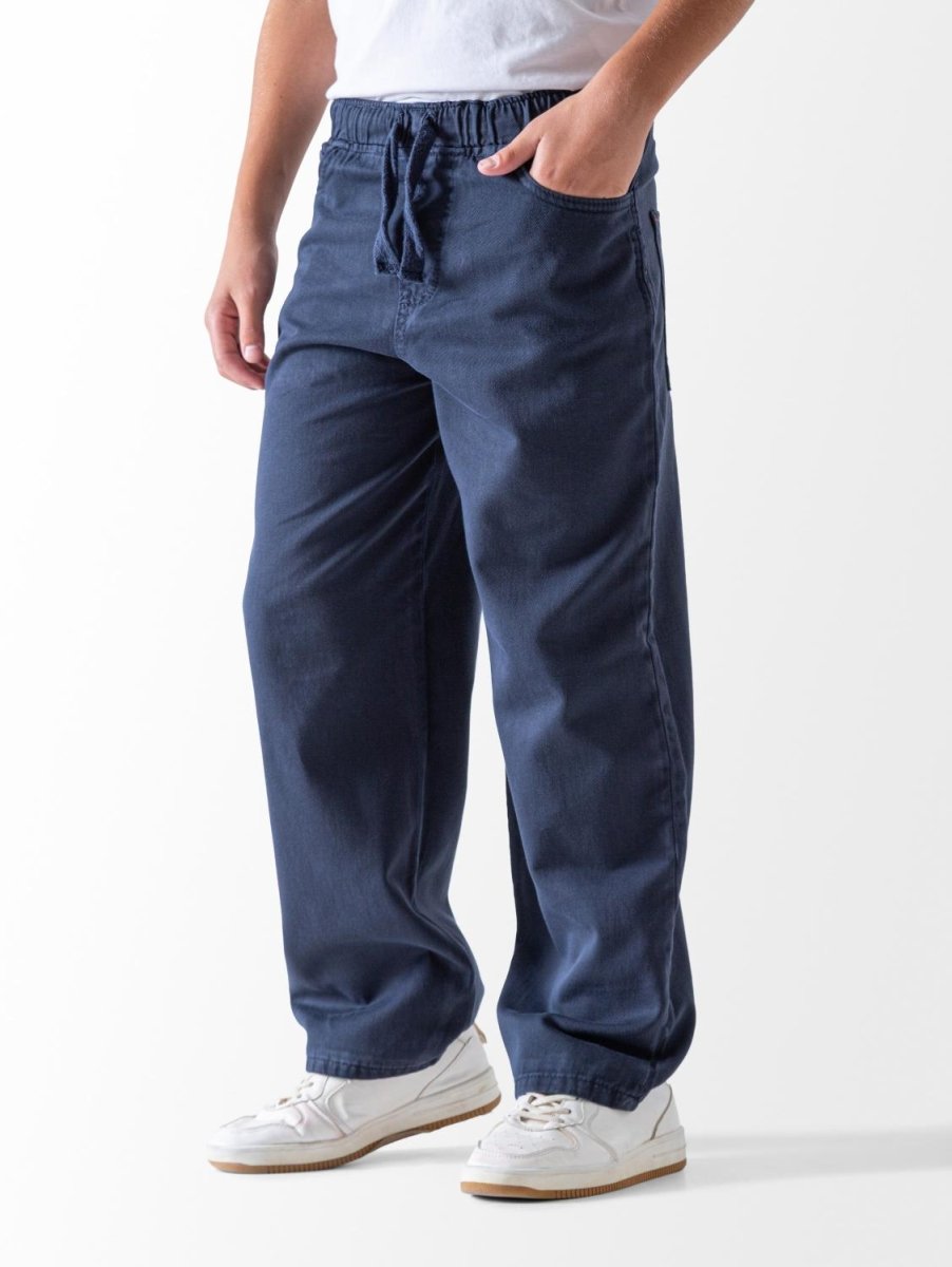 Ninos Kids storeBoys' Navy Wide Leg Gabardine PantsTrousers & PantsNINOS