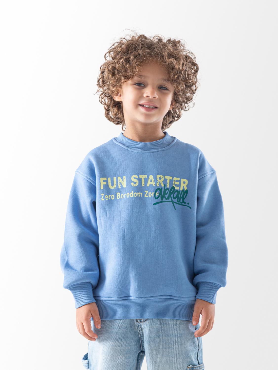 Ninos Kids storeBoys' Blue Fun Starter SweatshirtSweatshirtsNINOS