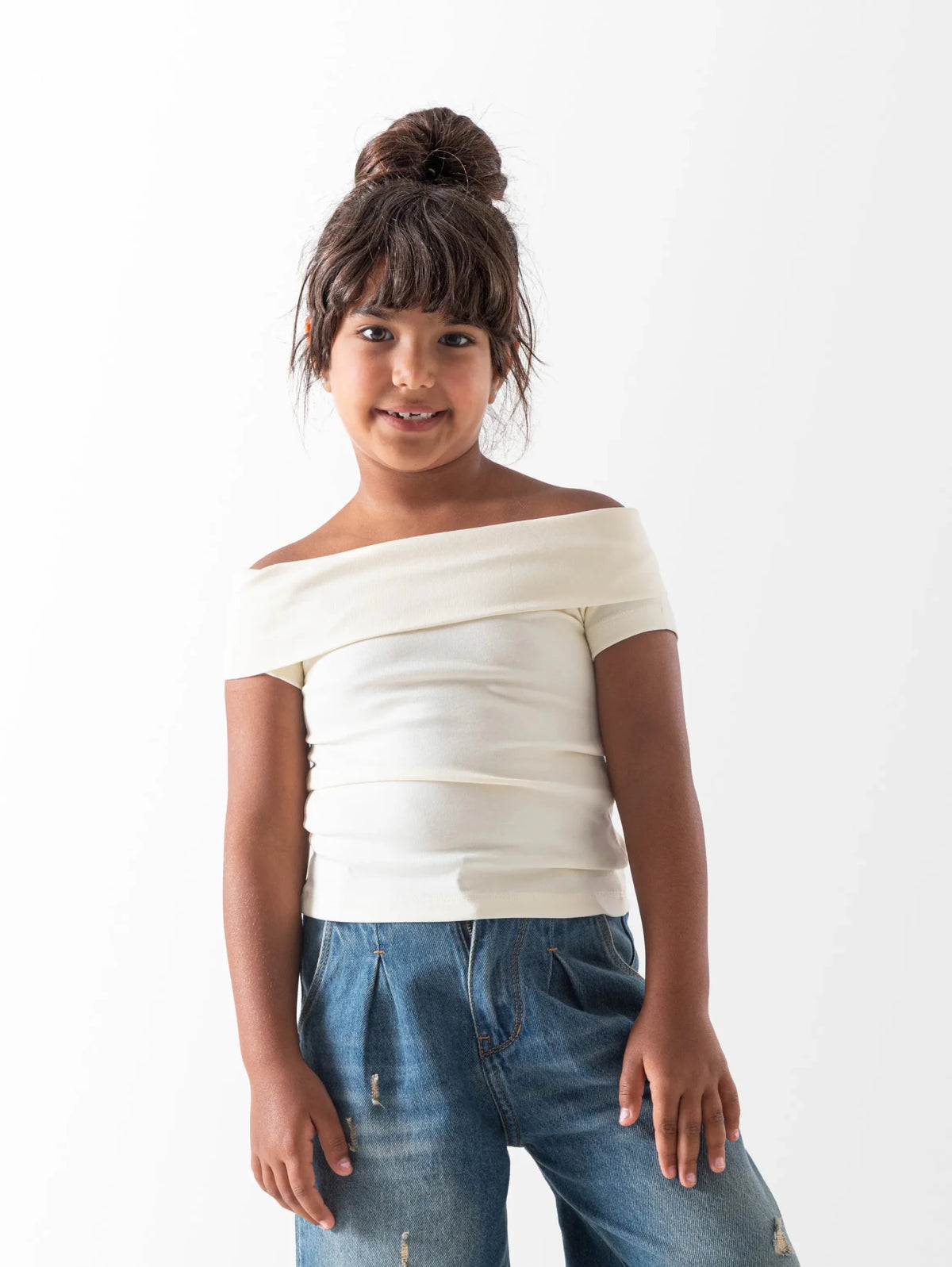 Ninos Kids storeOff Shoulder Ripped T-ShirtT-ShirtsNINOS