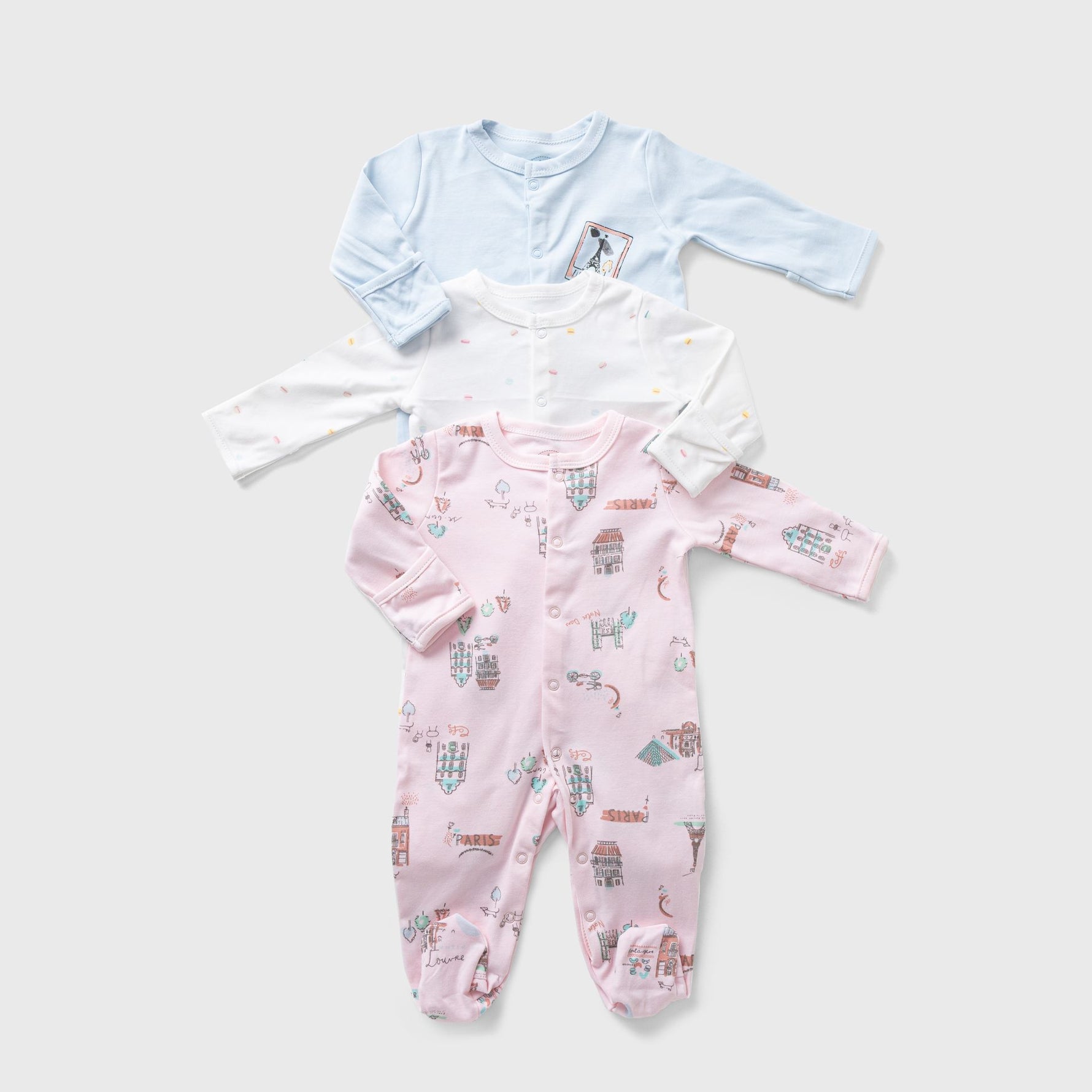 Ninos Kids storeEiffel tower 3 - Pack BodysuitRompers & SleepsuitsNINOS