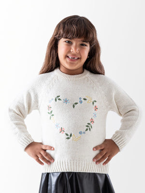 Floral Heart Pullover