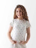 Ninos Kids storeFlower Ribbed T-ShirtT-ShirtsNINOS