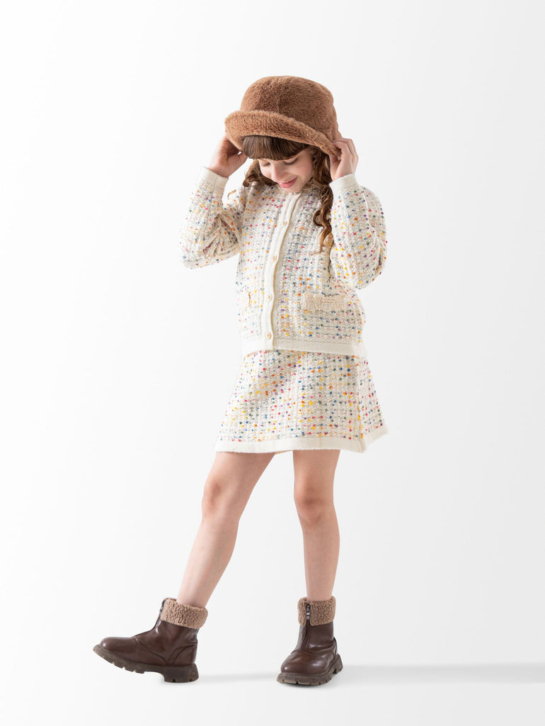 Ninos Kids storepleated knitted skirt setطقم خروجGeneric