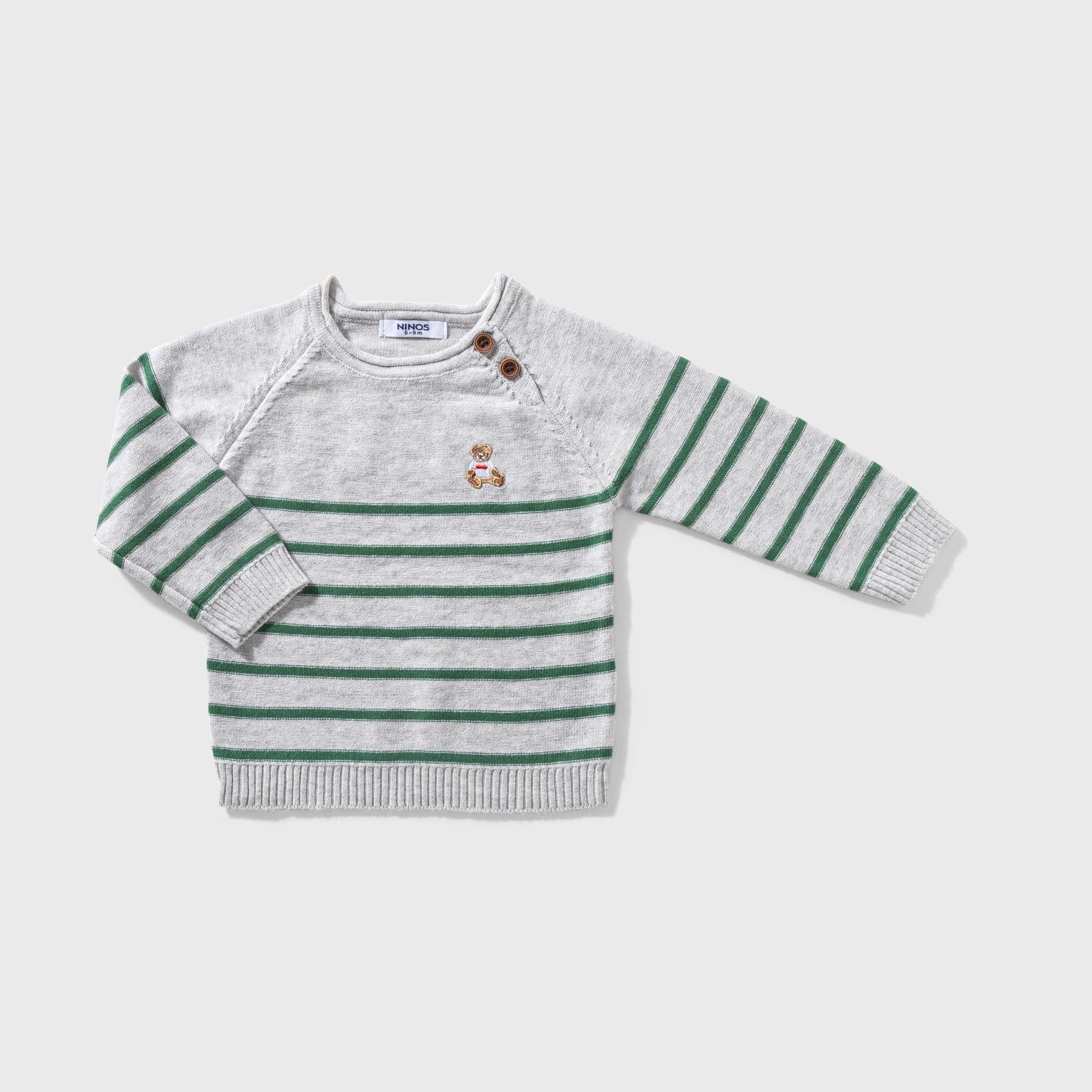 Ninos Kids storeStriped Bear PulloverKnitwearNINOS
