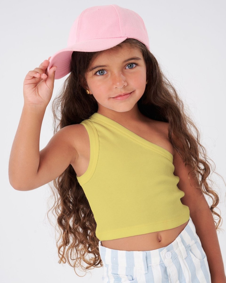 Ninos Kids storeGirls' Yellow Asymmetrical Tank T-ShirtT-ShirtsNINOS