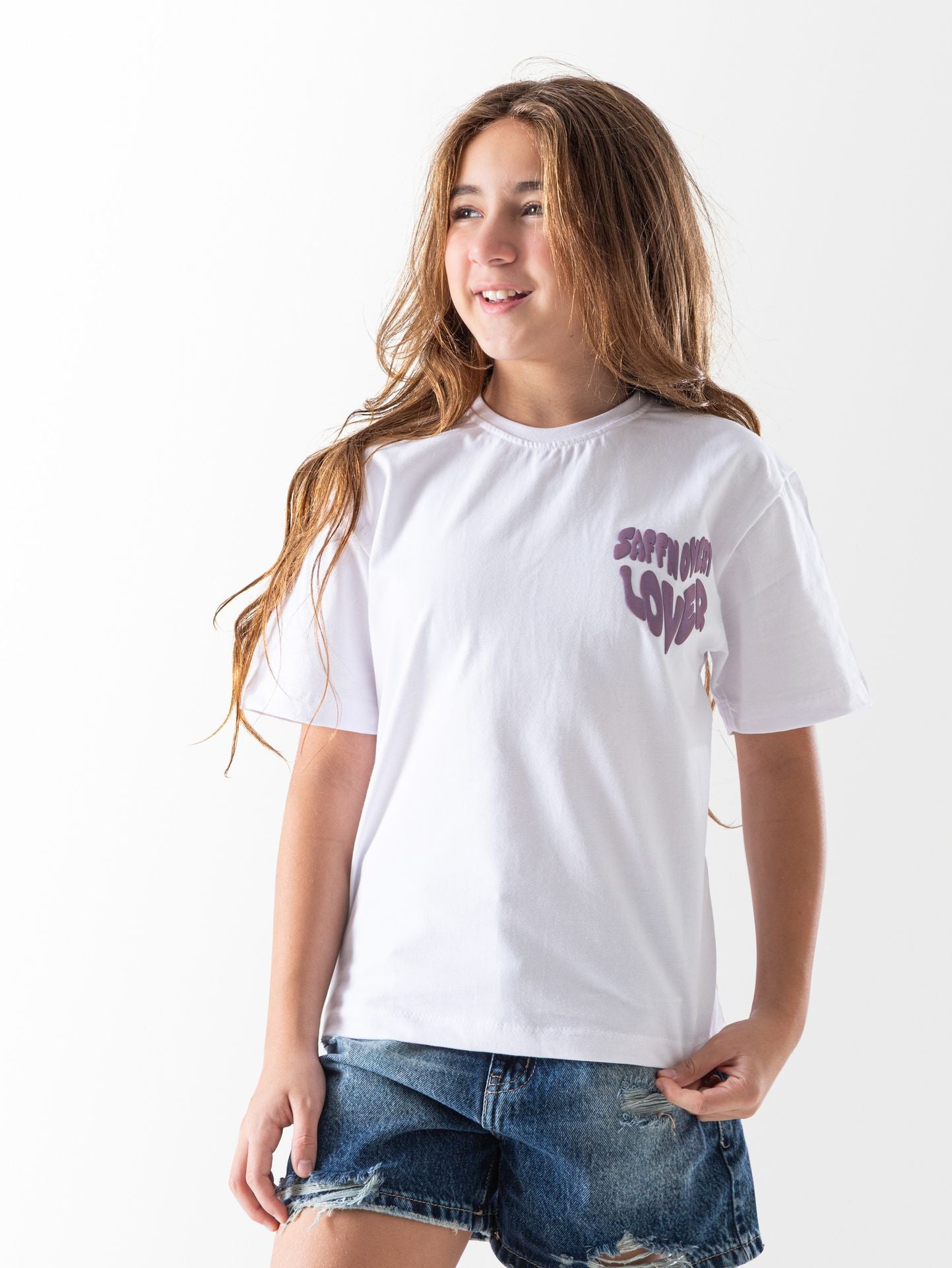 Girls' White Lover T-Shirt