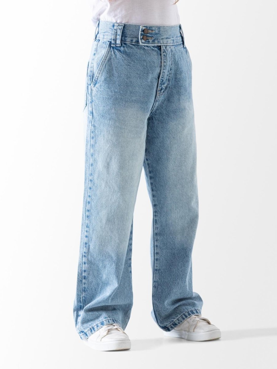 Ninos Kids storeGirls' Medium Denim Wide Leg JeansJeans pantsNINOS