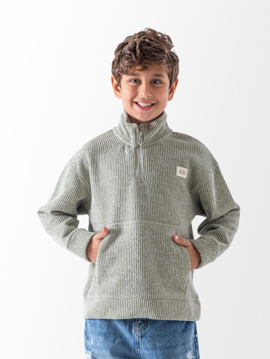 Ninos Kids storeBoys' Mint Knit Half-Zip SweatshirtSweatshirtsNINOS