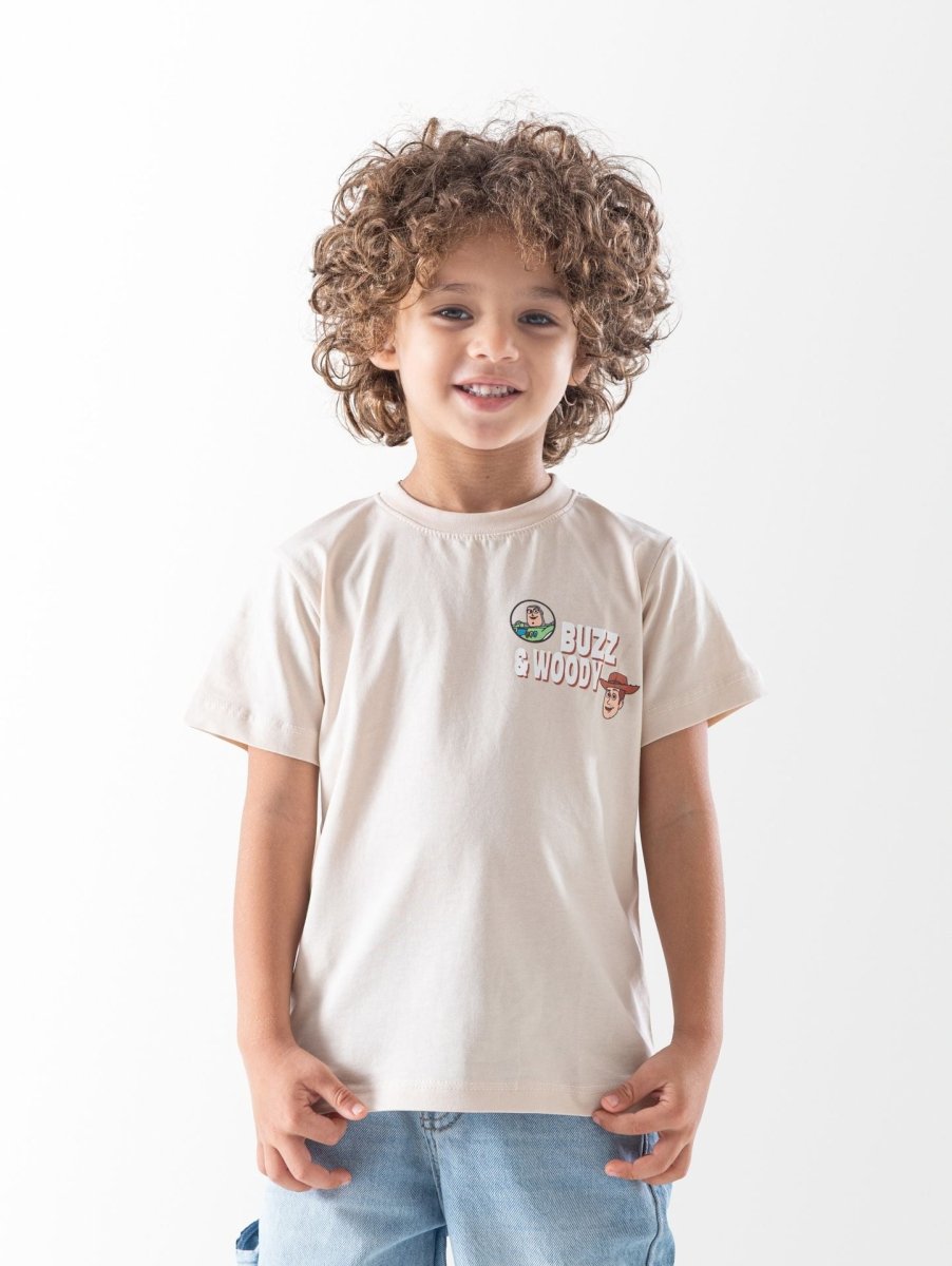 Ninos Kids storeBoys' Beige Toy Story Duo T-ShirtT-ShirtsNINOS