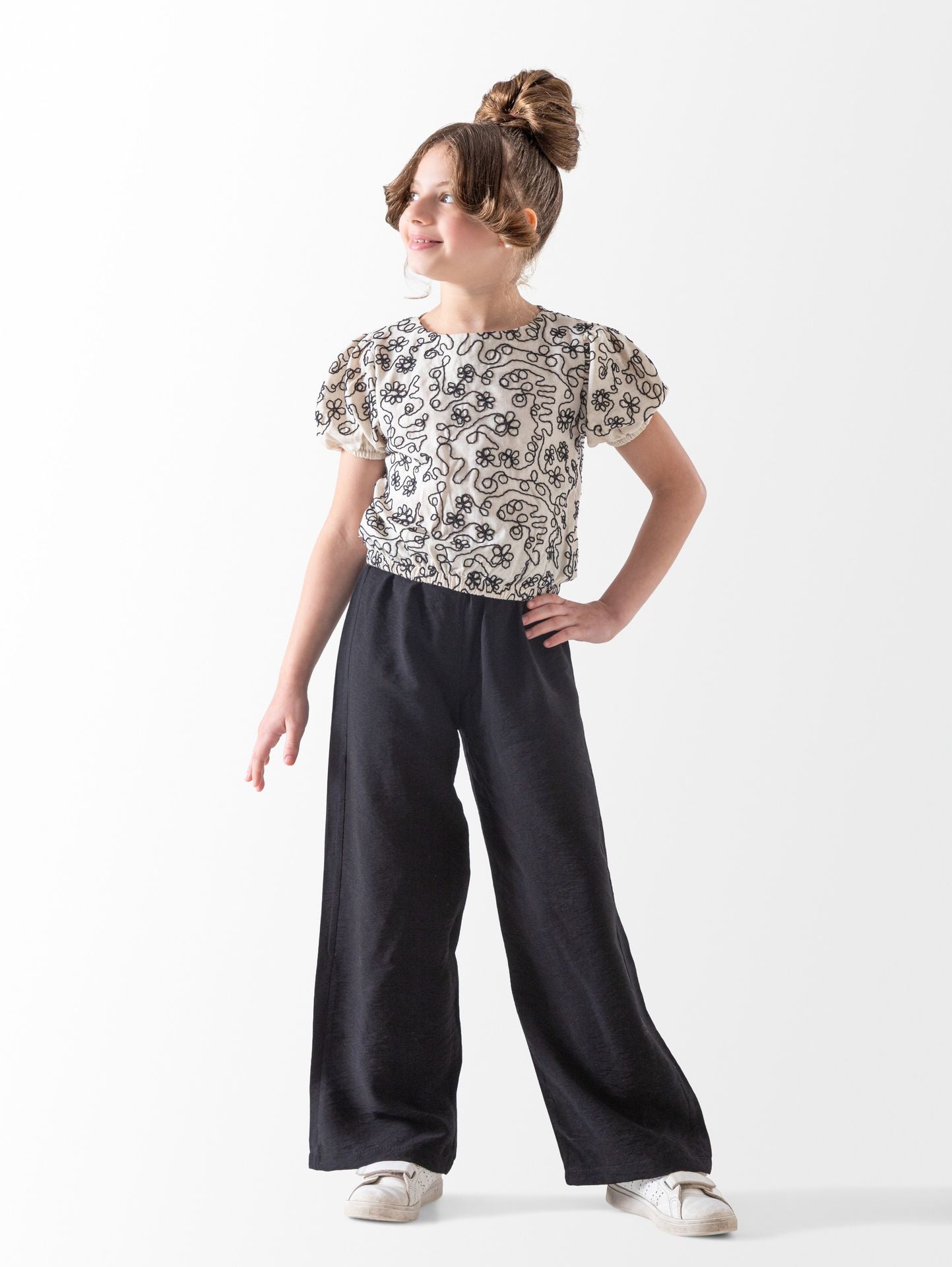 Ninos Kids storeBranches Linen Pant Setطقم خروجMIX