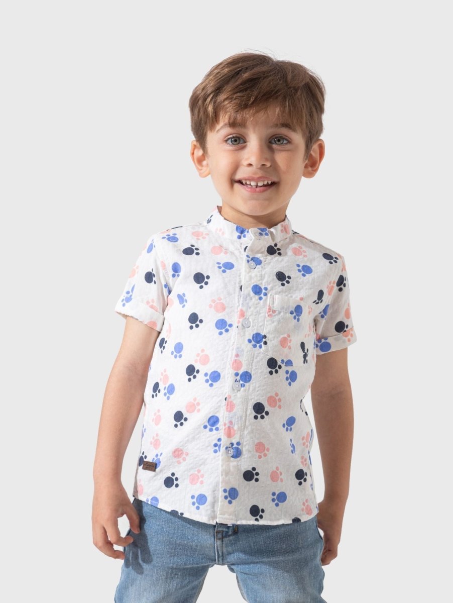 Ninos Kids storePaw Print ShirtBoy ShirtsLucky Tucky
