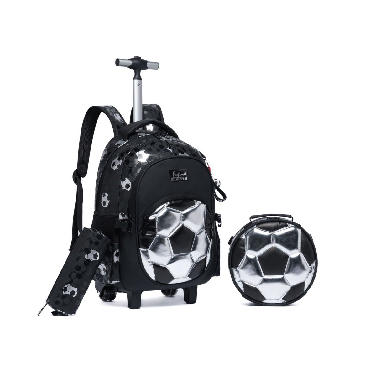 Ninos Kids storeFootball 3PCS Trolly BagBag set طقم شنط مدرسةJasmin