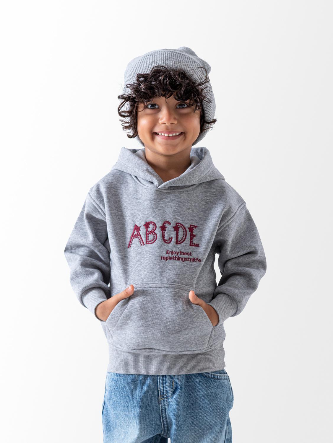 Boys' Grey ABC Hoodie
