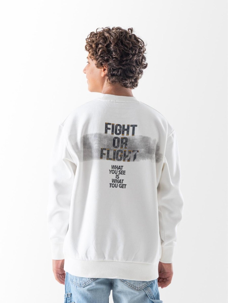 Ninos Kids storeBoys' White Fight SweatshirtSweatshirtsNINOS
