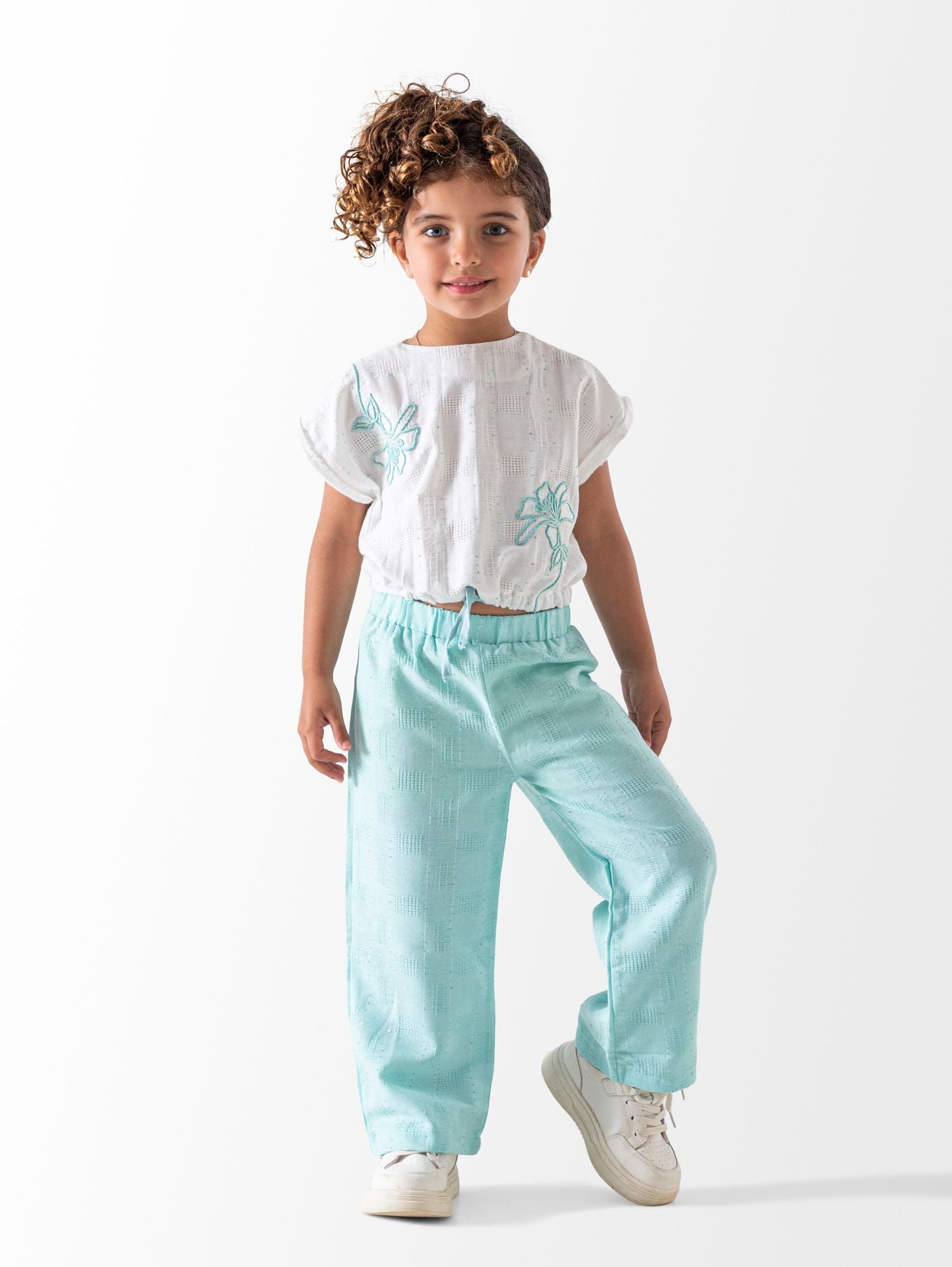 Flower Linen Pant Set