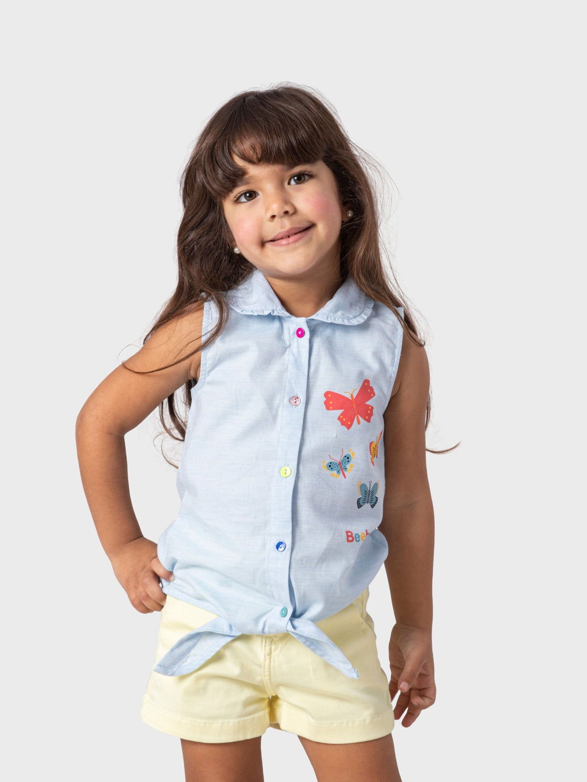 Ninos Kids storeButterfly Blouse With TieGirl blouseBee Born