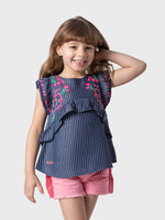Ninos Kids storeStriped Ruffle BlouseGirl blouseBee Born