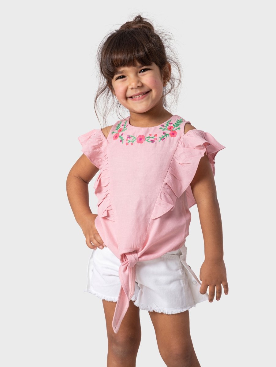 Ninos Kids storeFlower Off Shoulder BlouseGirl blouseBee Born