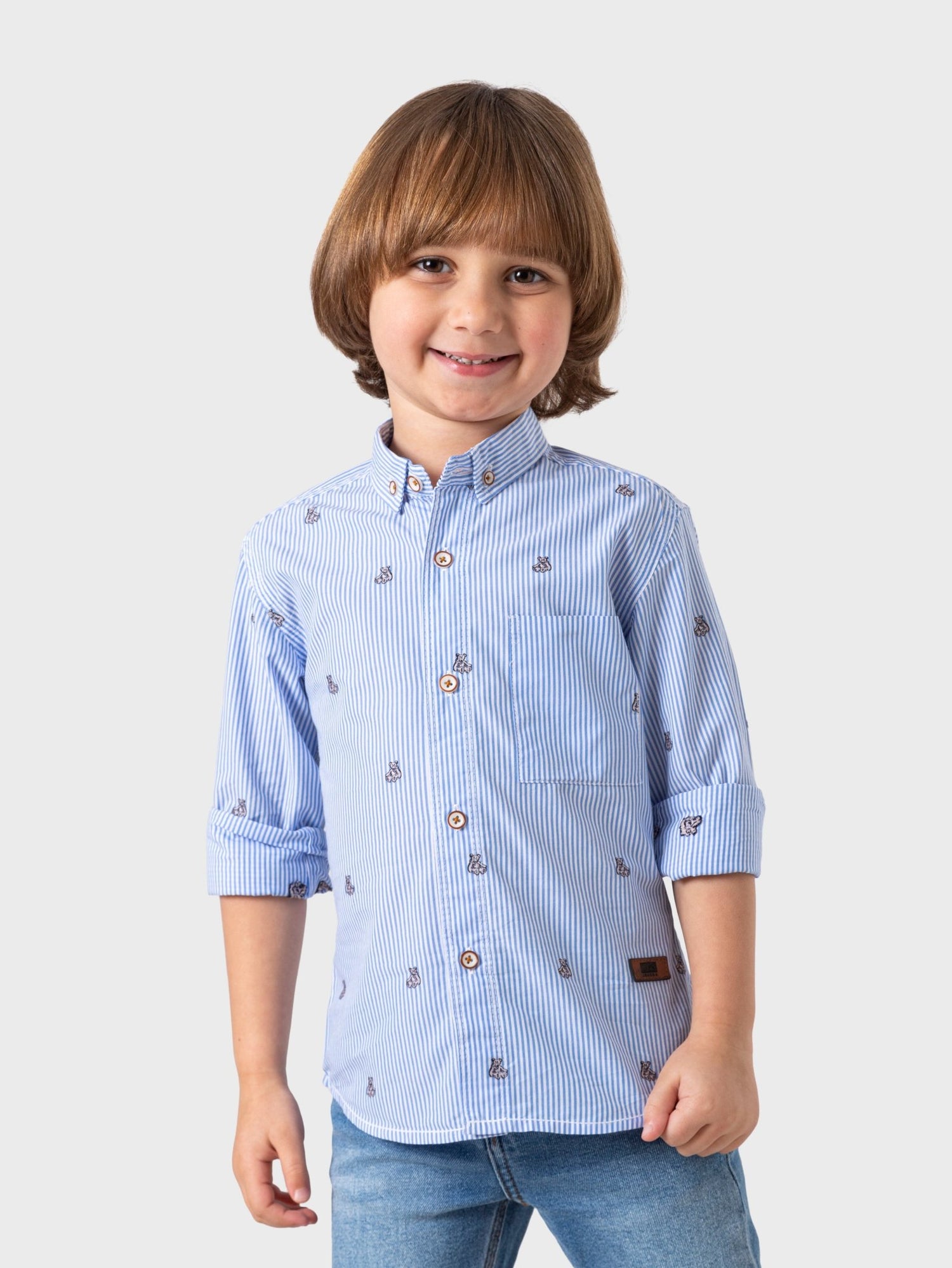Ninos Kids storeStriped Bear ShirtBoy ShirtsDIDUTTI