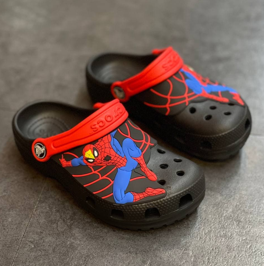 Boys spiderman crocs sales