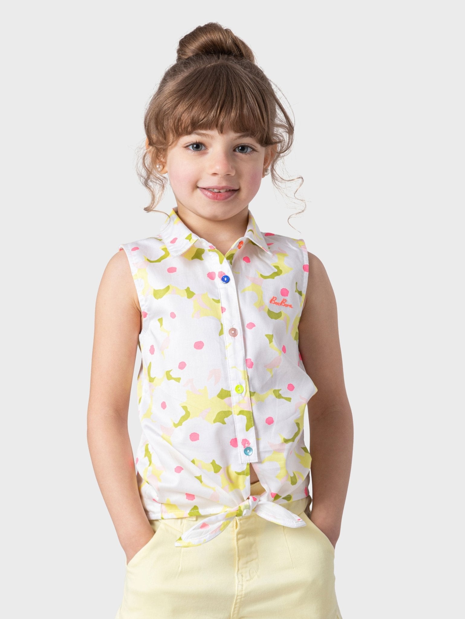 Ninos Kids storeShapes Cut Blouse With TieGirl blouseBee Born