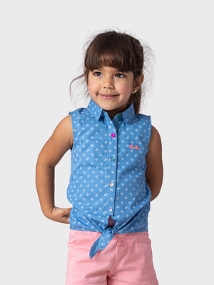 Floral Blouse With Tie