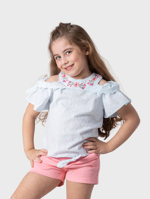 Flower Off Shoulder Blouse